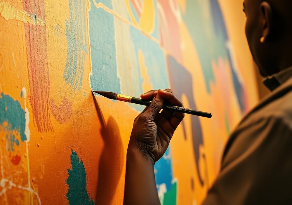 Artiste africain en création